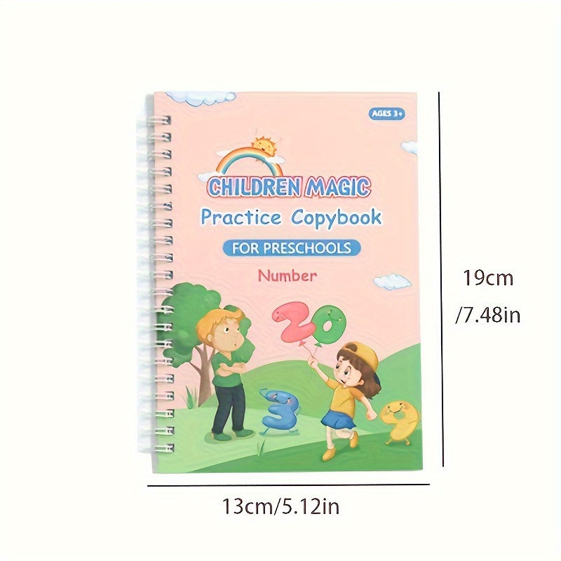 Educational Workbook Set for Young Learners Enchanted Writing Notebooks with Pen and Refills