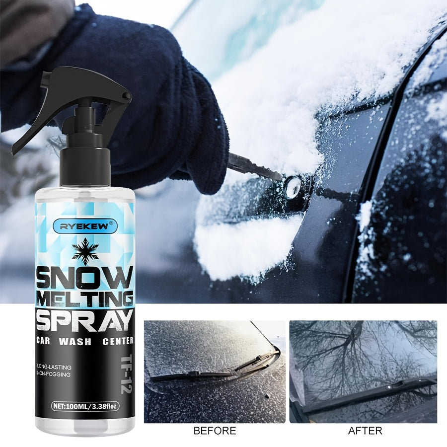 Ice Melting Spray for Cars and Glass Anti-Freeze Snow Removal 1 Bottle