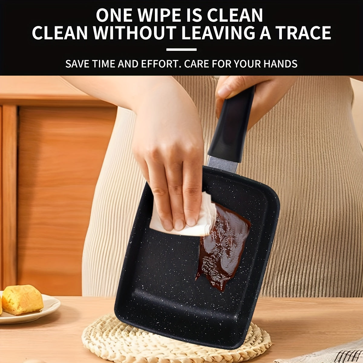 Cast Iron Skillet Non-Stick Japanese Design for Omelettes Burgers and More