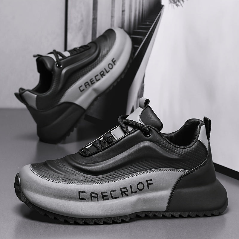 Men's Casual Sneakers Navy Blue White Red Breathable Mesh Non-Slip Low Top Running Outdoor