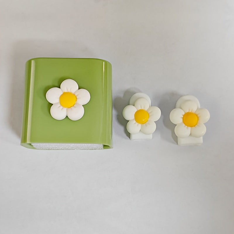 5-Piece Floral 3D Phone Charger Set for iPhone 14 Pro Max 13 12 11 Fast Charging