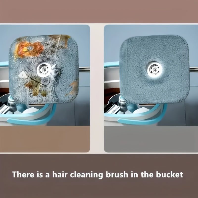 Rotary Mop va Vedro Tozalash To'plami - O'z-o'zini buradigan, ABS Material, Avtomatik Suvni Qaytarish, Olib Tashlanadigan Tank, Pol uchun Ideal