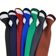 Corbata de solapa de poliéster de color sólido para hombres para ropa formal