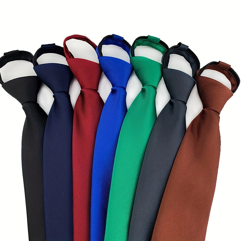 Corbata de solapa de poliéster de color sólido para hombres para ropa formal