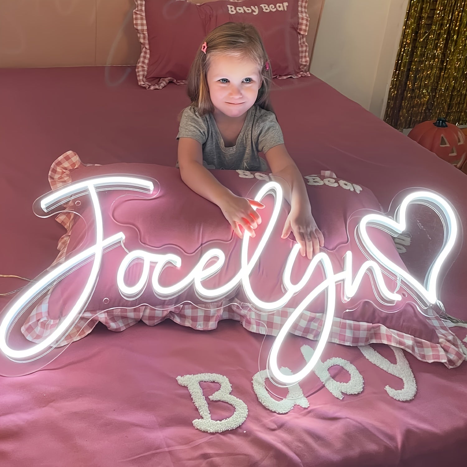 Personalized Heart Neon Sign with Customizable Letters USB Powered LED Decor for Room or Gift
