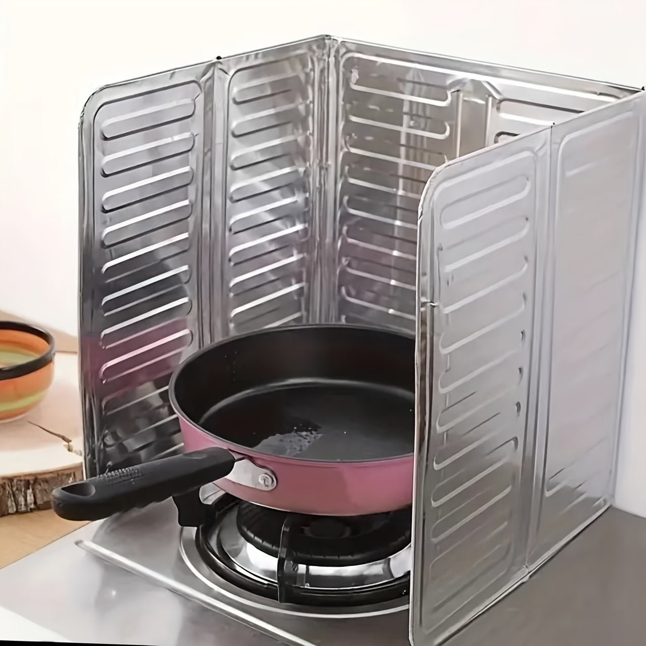 2PCS Stove Splash Guard Nonstick Oil Baffle Plates Heat Insulation Kitchen Accessories