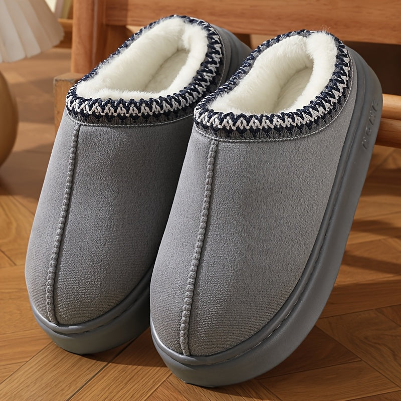 Women’s Winter Home Slippers Warm Soft Sole Wool Lined Indoor Outdoor Shoes