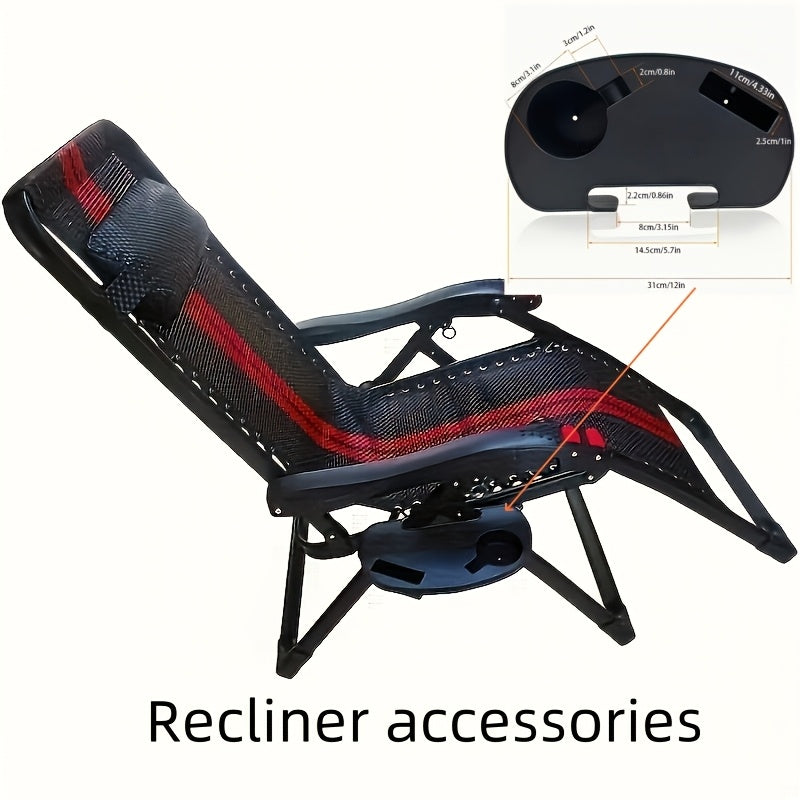 Mesita lateral plegable negra con bandeja de almacenamiento para bebidas y aperitivos