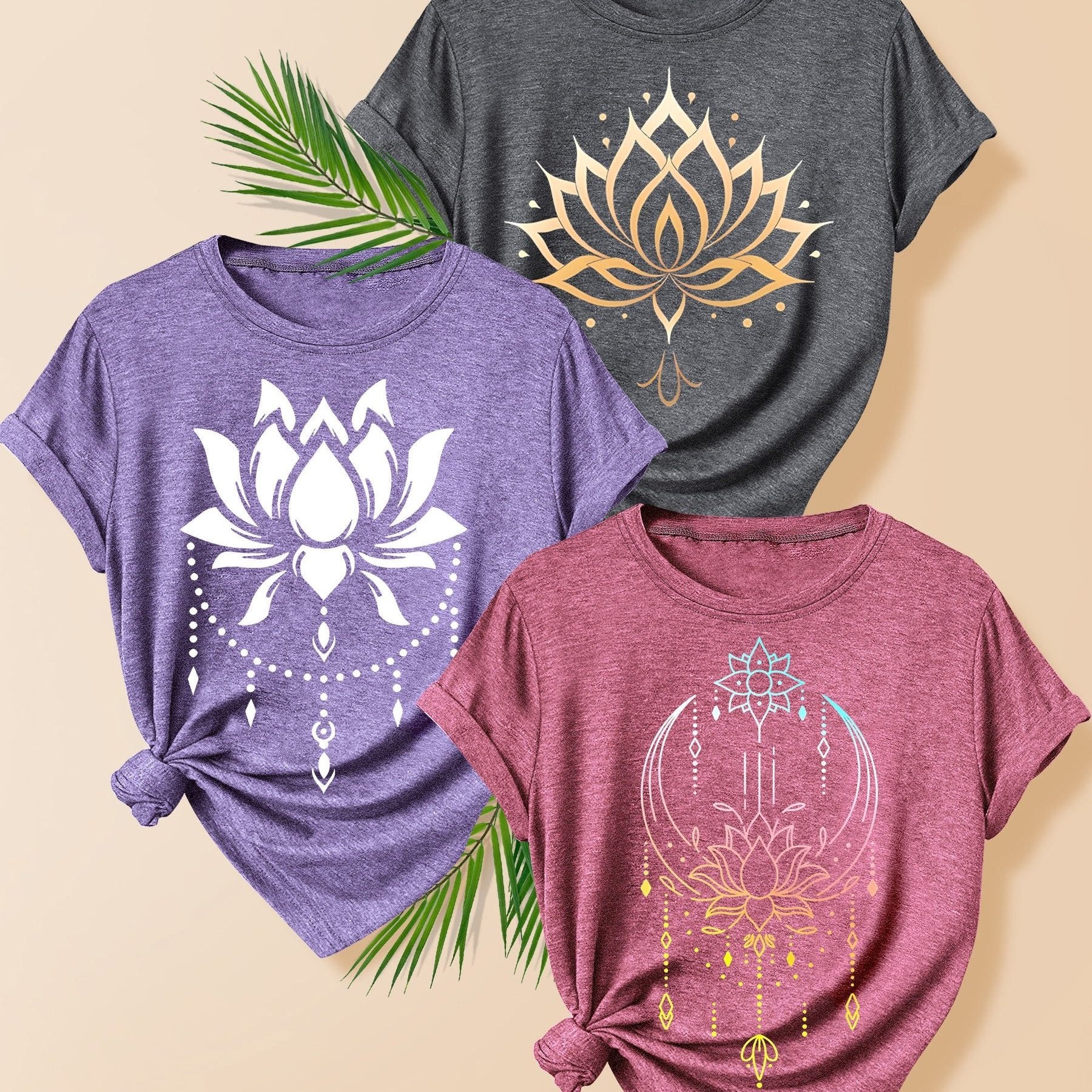 Women's Floral Pattern Short Sleeve T-Shirt Summer Casual Top Multiple Colors