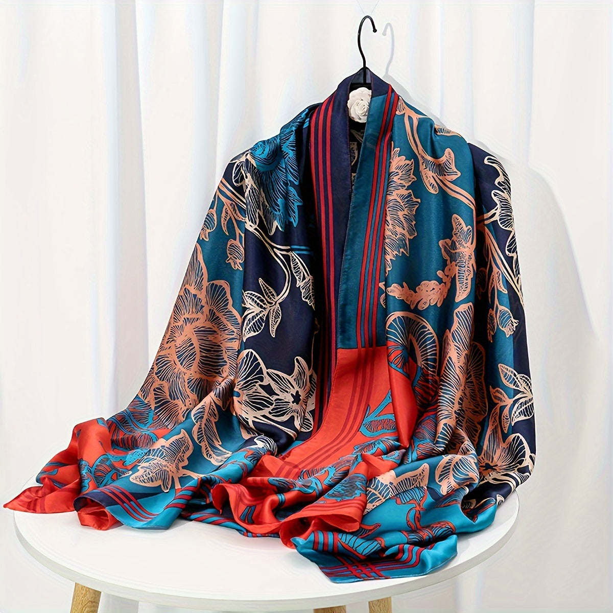 Unisex Shawl Scarf with Printed Landscape Design UV Protection Perfect Gift