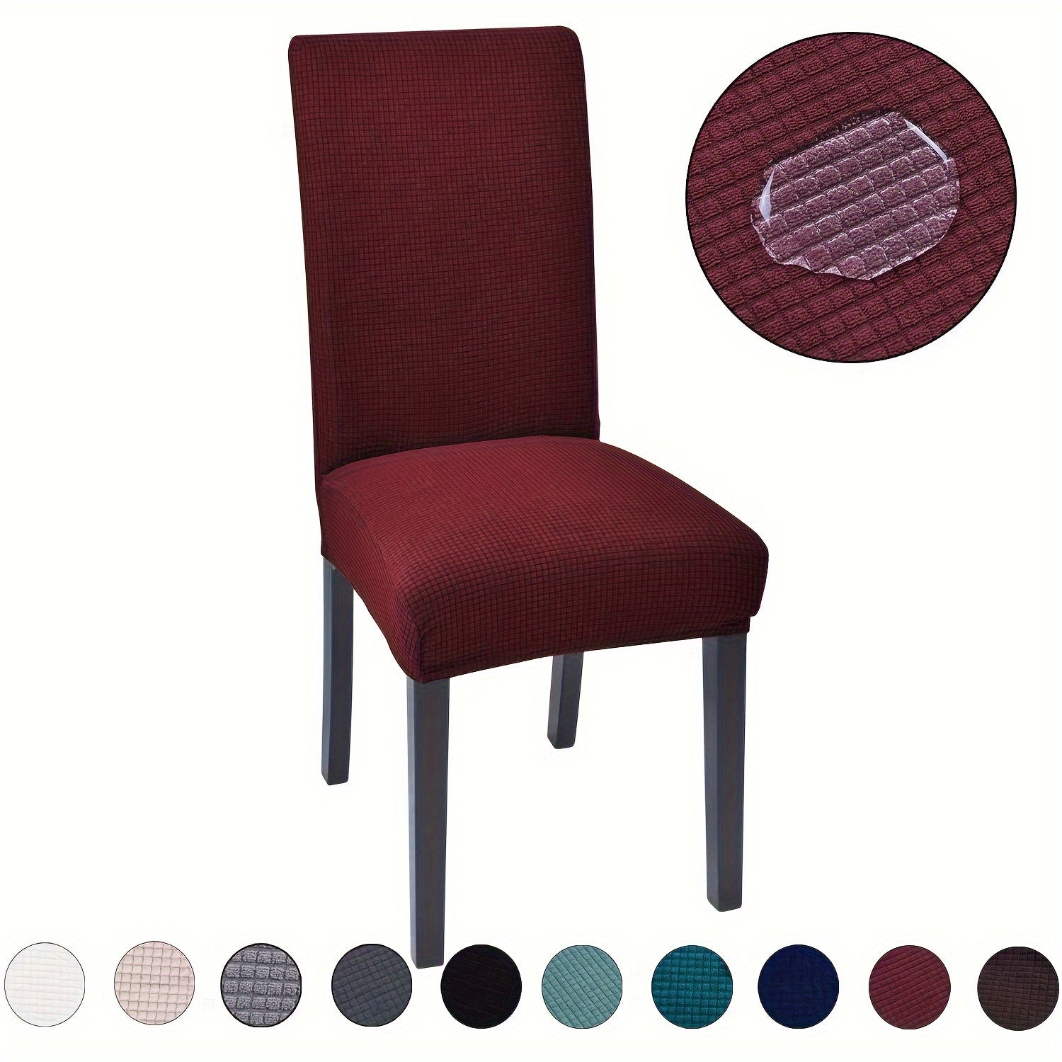 Waterproof Corn Grain Jacquard Chair Cover for Home and Restaurant Use