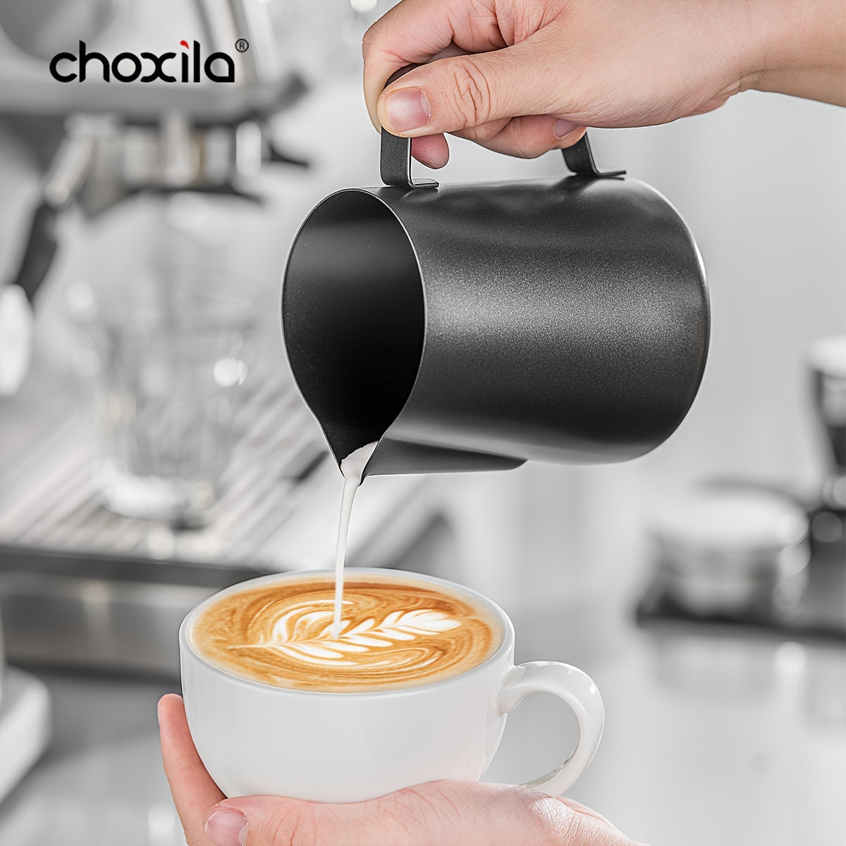 Stainless Steel Milk Frothing Pitcher 20oz Steaming Cup for Lattes and Cappuccinos