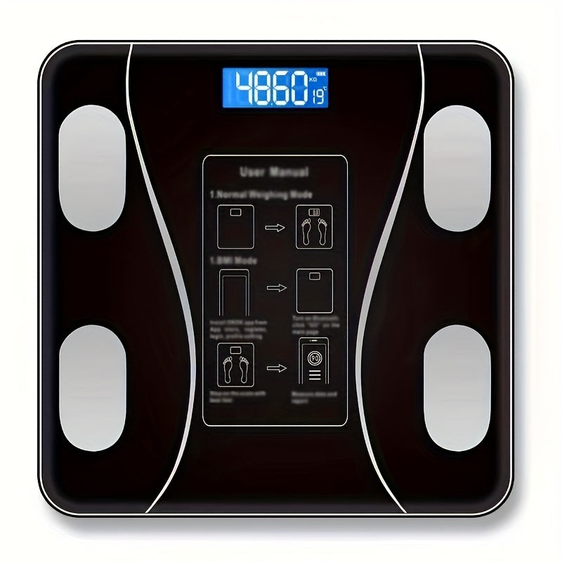 Wireless smart scale with battery-powered design for home and office use