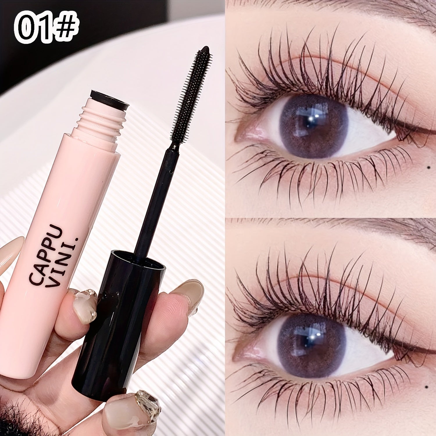 Women Waterproof Volumizing Mascara Black Brown Long-Lasting
