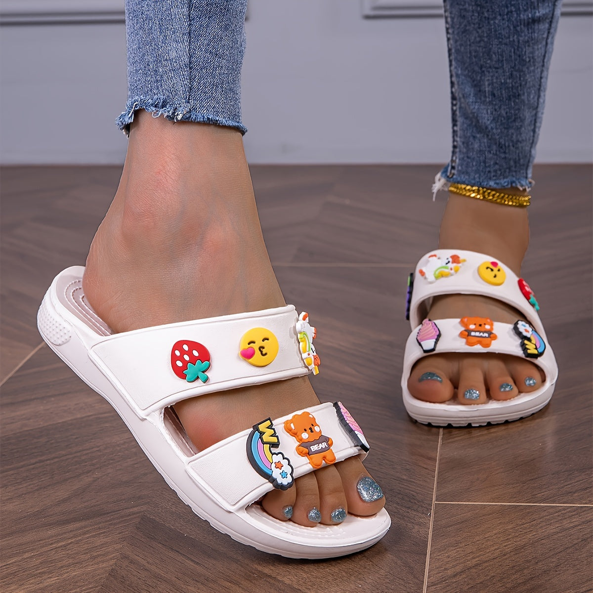 Women's Summer Slides Soft Sole Wear-Resistant Indoor Outdoor Beach Shoes