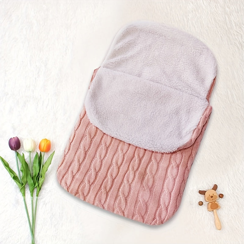 Bolso de punto grueso y cálido, diseño simple y envolvente