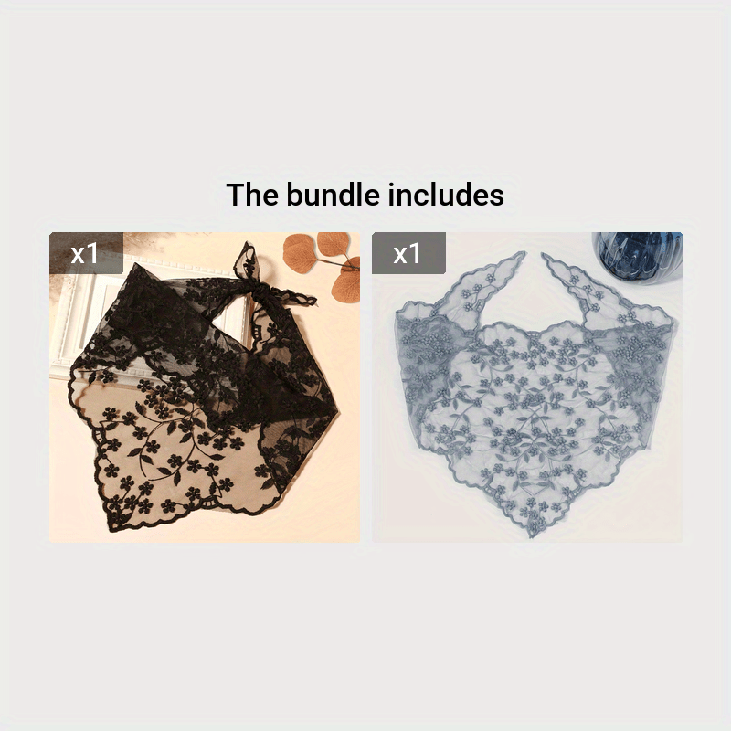 Ladies' Lace Floral Triangle Scarf in Solid Color Polyester for Dates Travel