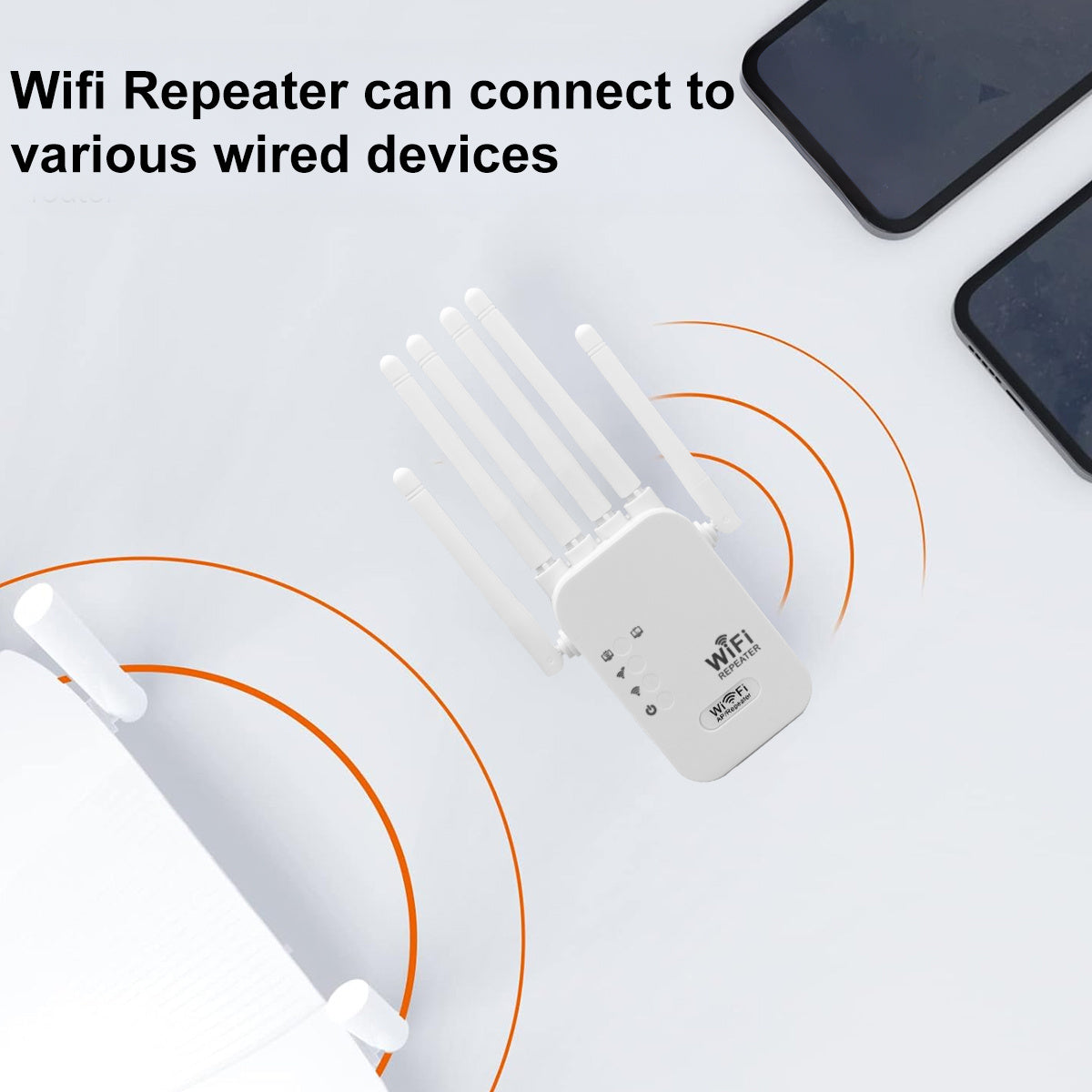 High-Speed WiFi Signal Booster for WiFi 6 2.4GHz with External Antennas Ethernet Port