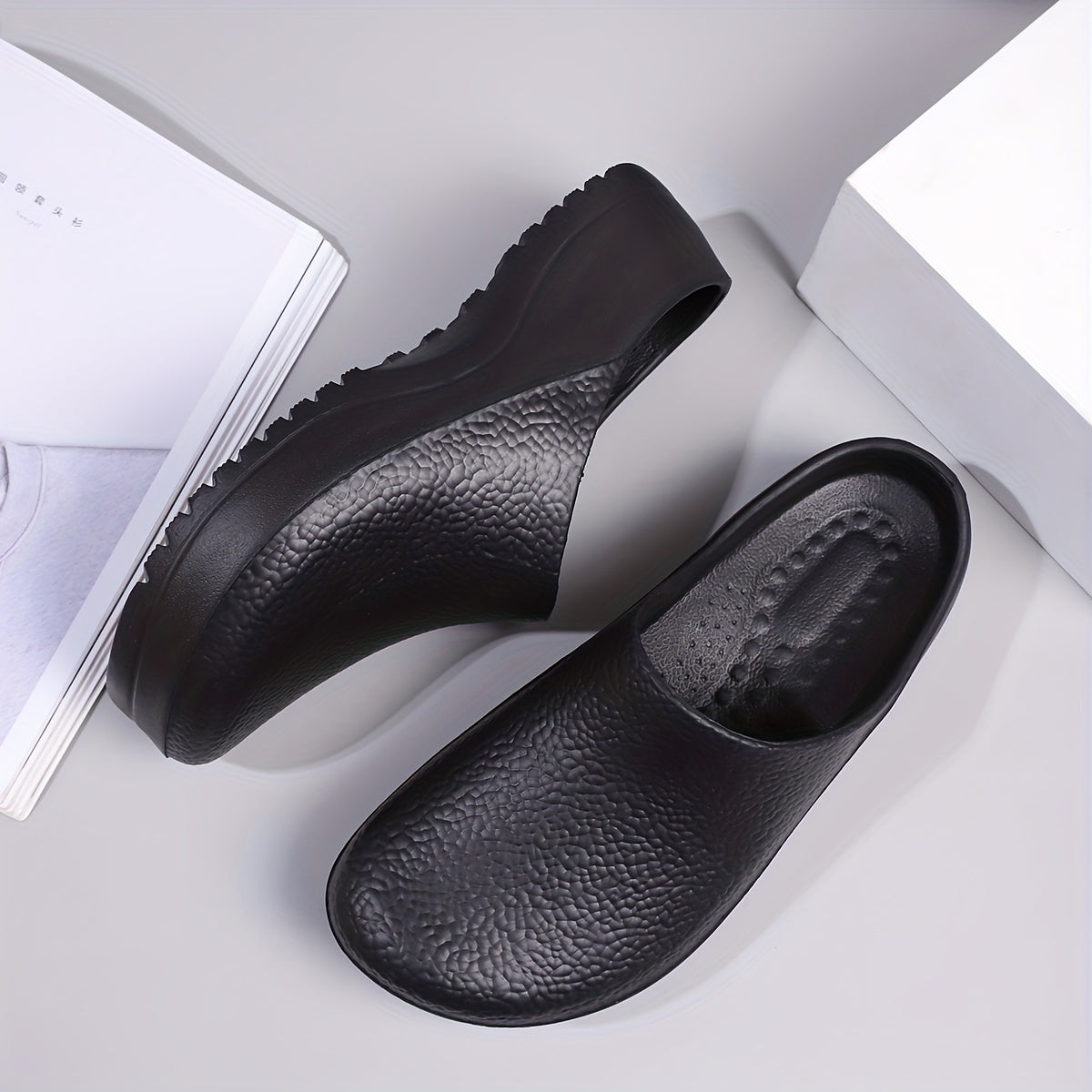 Women's Waterproof Non Slip Kitchen Work Mules Casual Slip-On Shoes