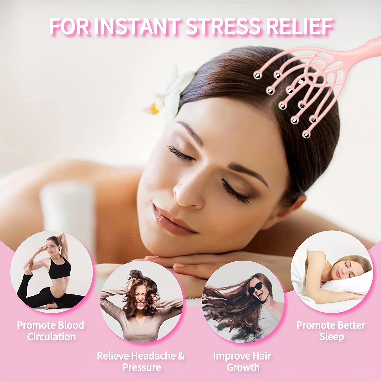 1 Magic Ball Soch parvarishi va bosh qichish uchun massaj qiluvchi