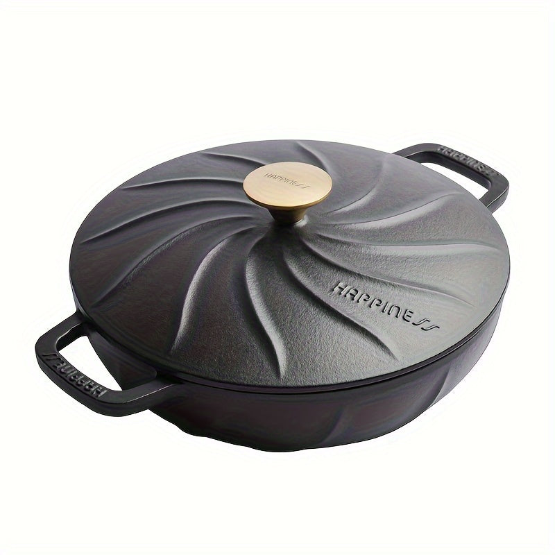 Enameled Cast Iron Dutch Oven 27cm Stockpot with Lid for Gas Oven Induction