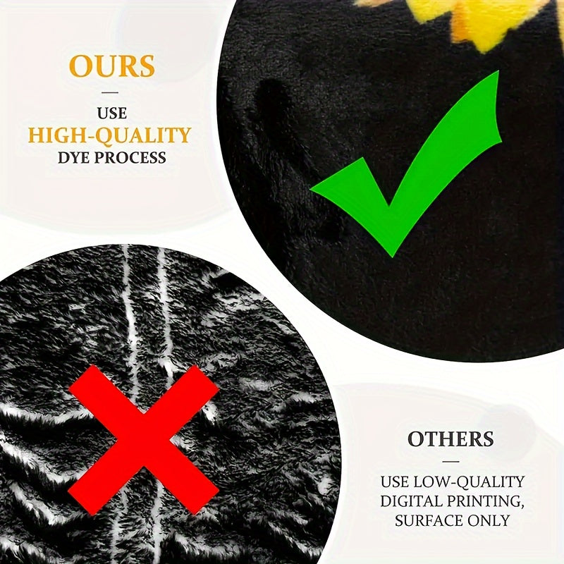 Luminous Dragon Print Flannel Blanket for Sofa Bed Travel Office All Seasons