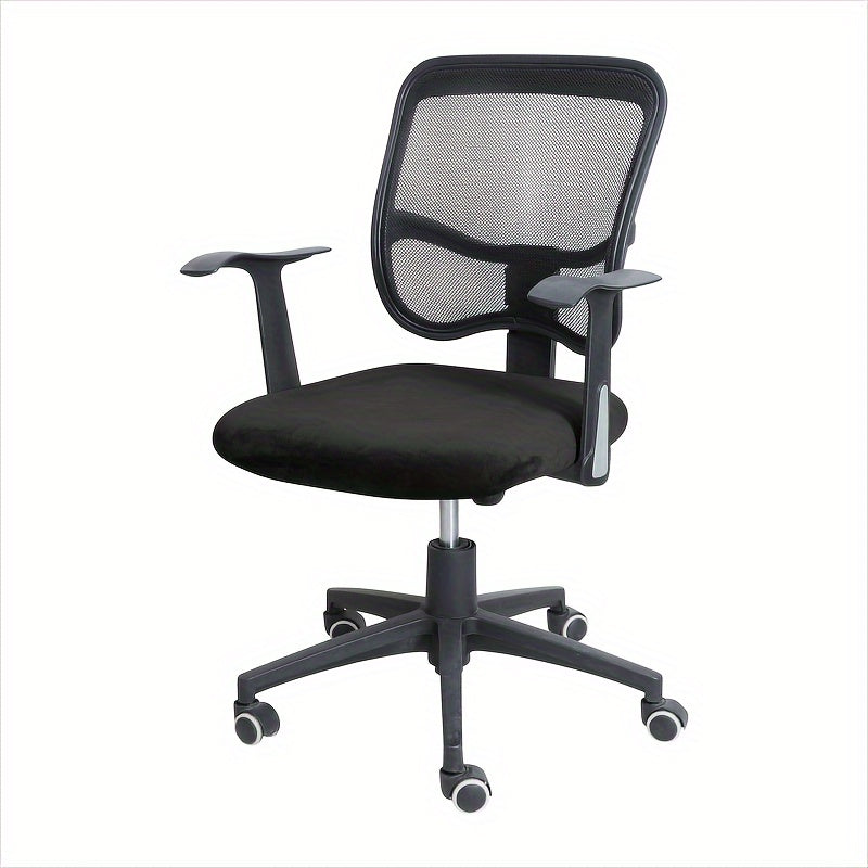 Funda de silla de terciopelo Silvery Fox con elástico y cinturón de atadura para hogar, oficina, hotel