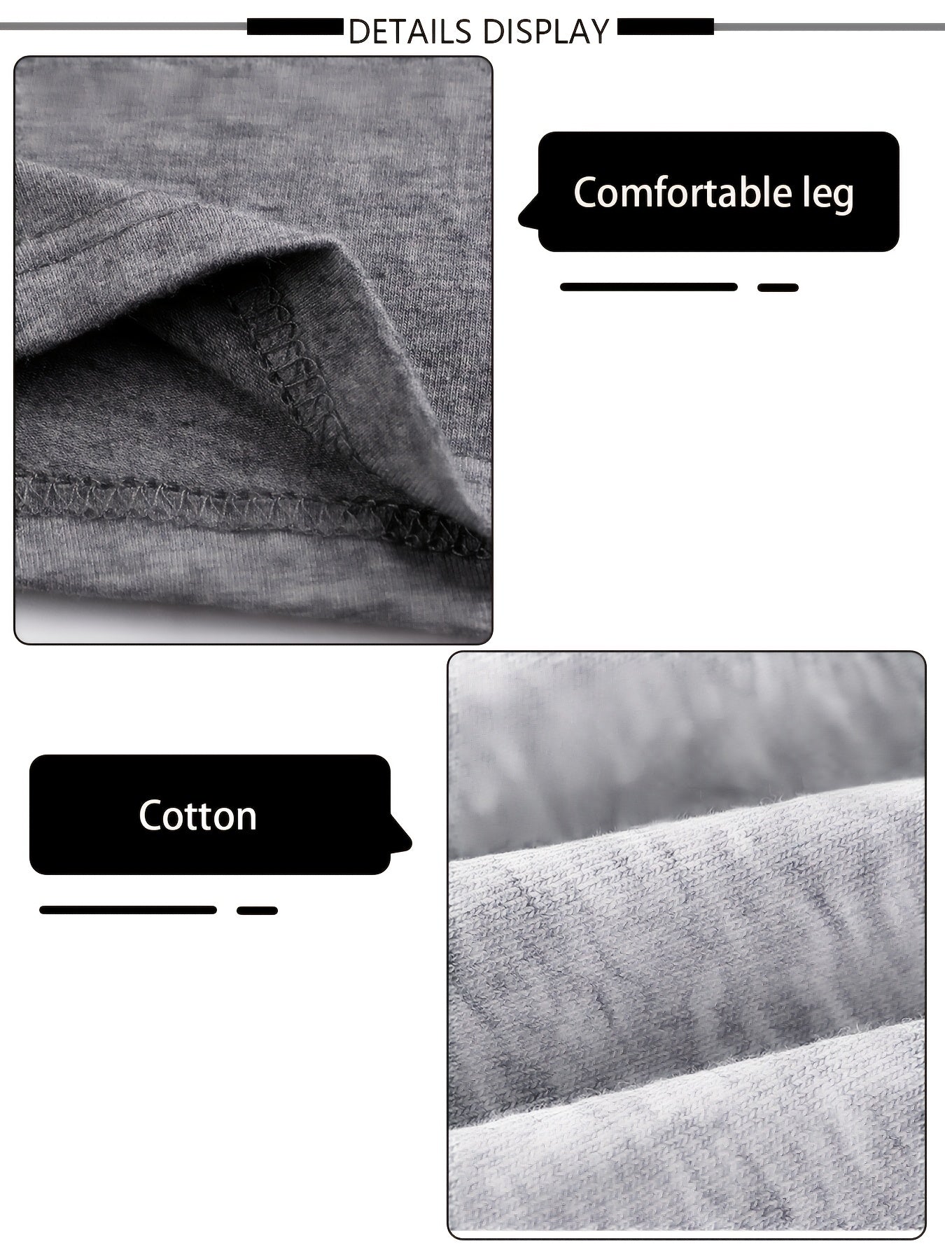 Men's Cotton Boxer Briefs 4-Pack Breathable Stretchy Print Underwear