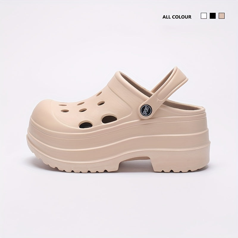 Women's Summer Garden Clogs EVA Sandals Non-Slip Breathable Beige White Black