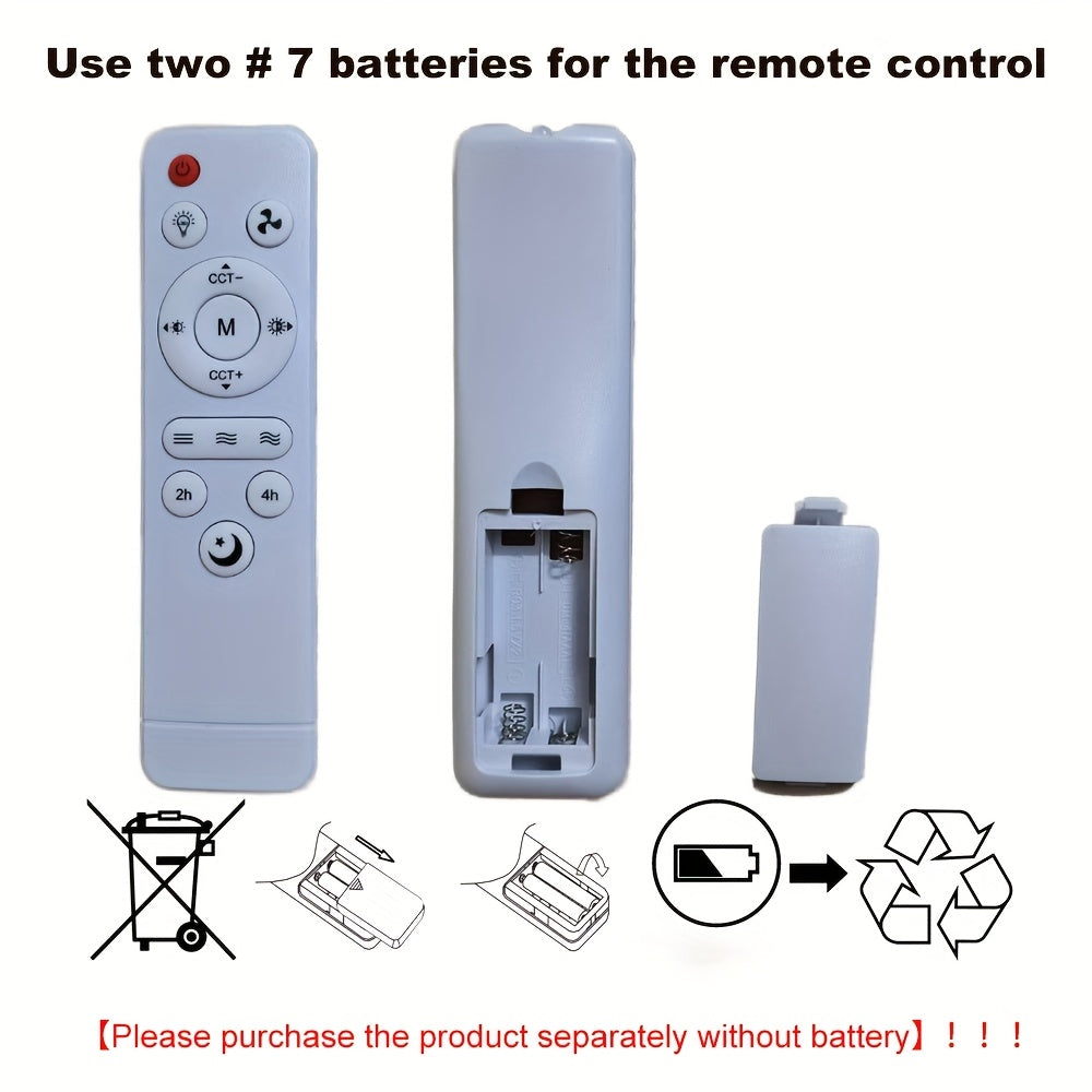 Dimmable Ceiling Fan with Light Remote Control Modern White for Bedroom Kitchen Living Room