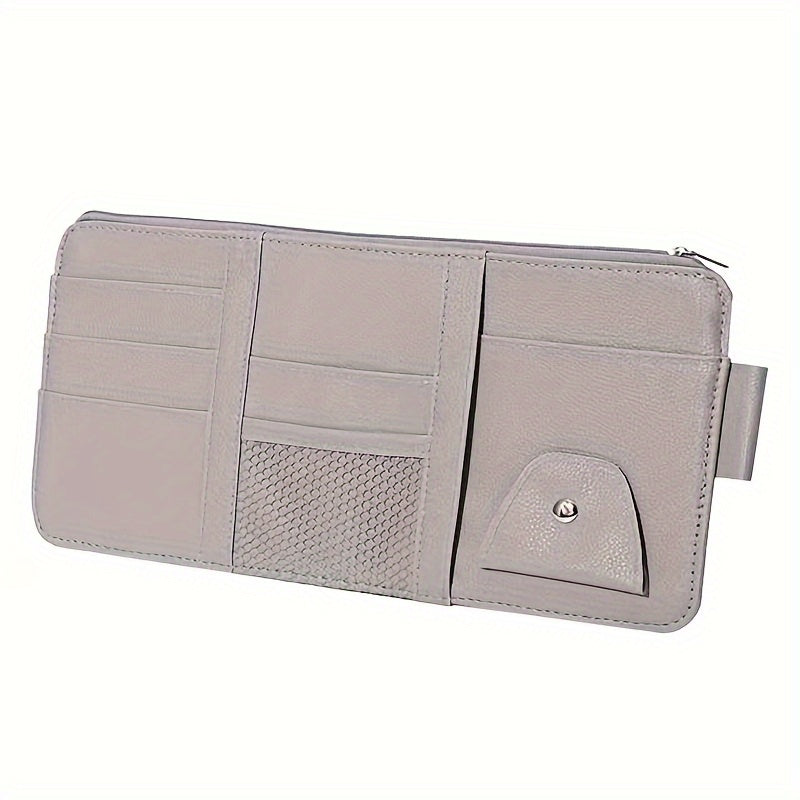 Avtomobil quyosh nuri soyabonining saqlash qutisi Ayollar uchun ko‘p maqsadli kartalar va ko‘zoynaklar tashkilotchisi