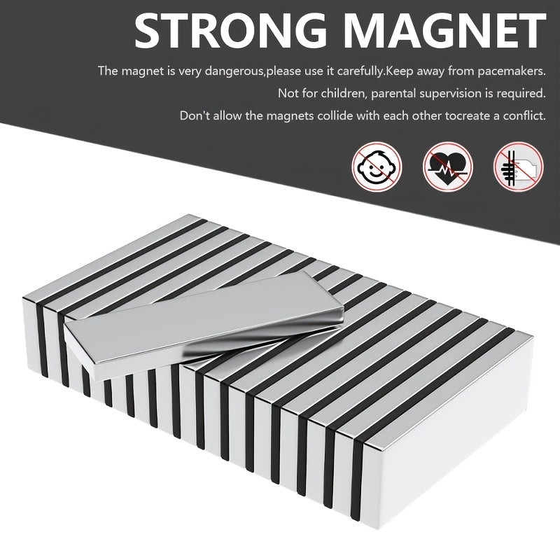 Set of 5 Neodymium Magnets 60x20x5mm for Crafting and DIY Projects
