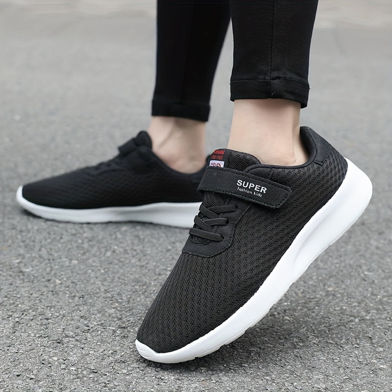 Мужские черные спортивные кроссовки из сетки с застежкой-липучкой, нескользящая подошва из ЭВА, размеры 10.5-3