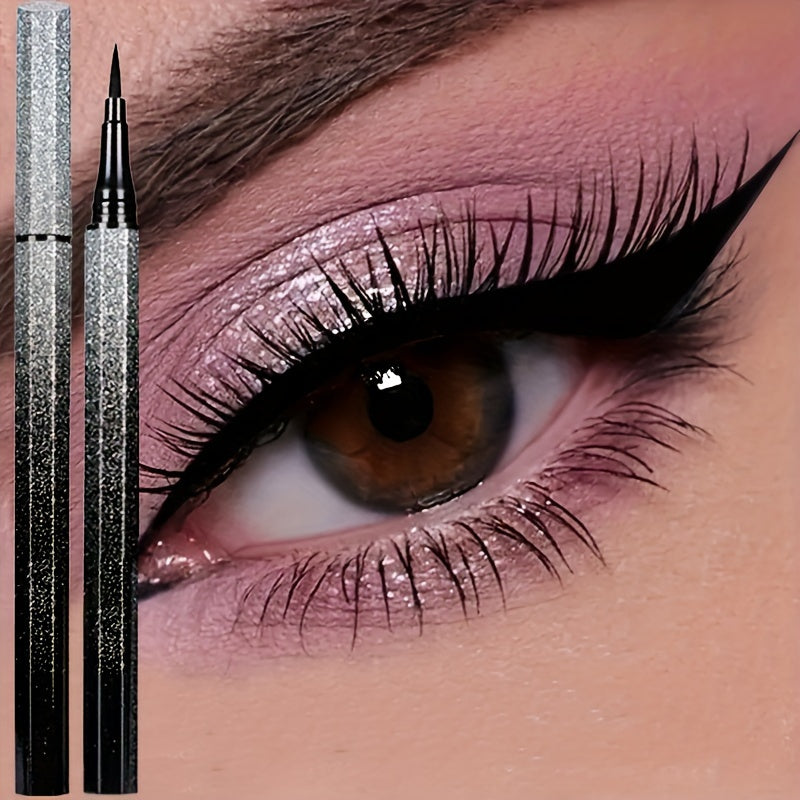 Women Waterproof Black Fine Tip Eyeliner Pen Long-Lasting Smudge-Proof