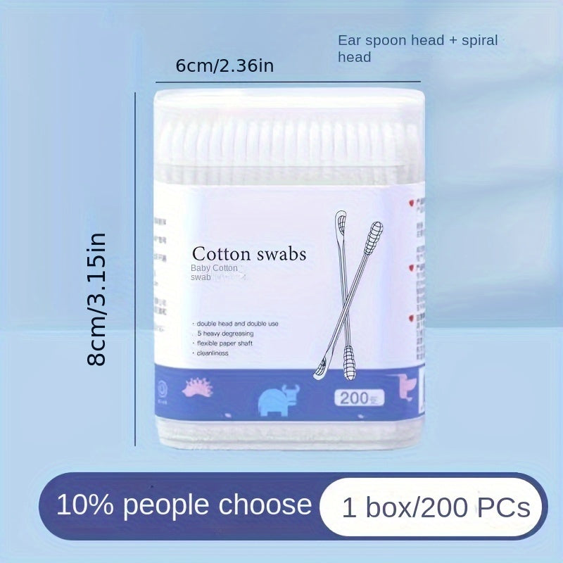 Baby Cotton Swabs for Ear and Nose Cleaning for Babies and Children