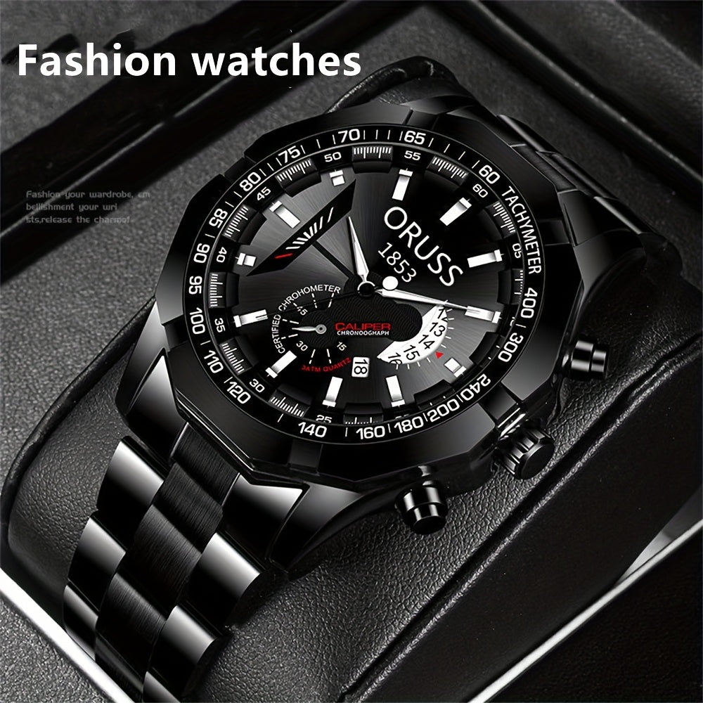 Men's Watch Stylish Durable Leather Business Casual Gift for Men