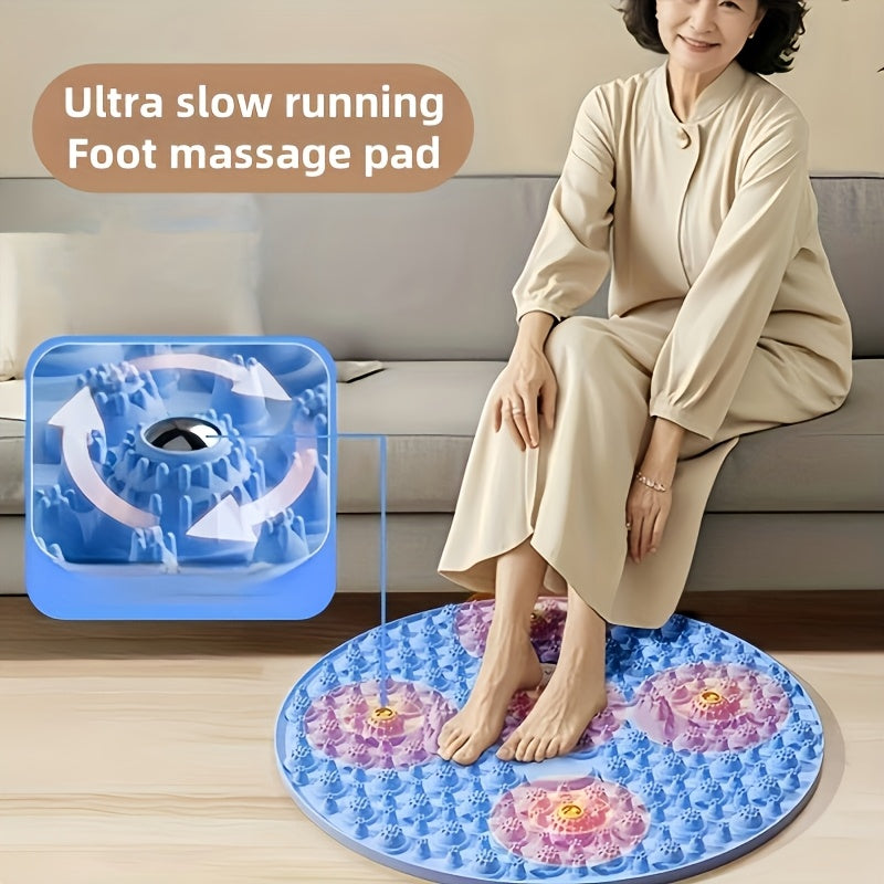 TPE materialidan yasalgan dumaloq oyoq massaj matosi chuqur to'qima bosimidan xalos bo'lish, qon aylanishini yaxshilash, stress va tashvishlarni kamaytirish uchun mo'ljallangan, ochiq havoda faoliyatlar uchun mukammal.