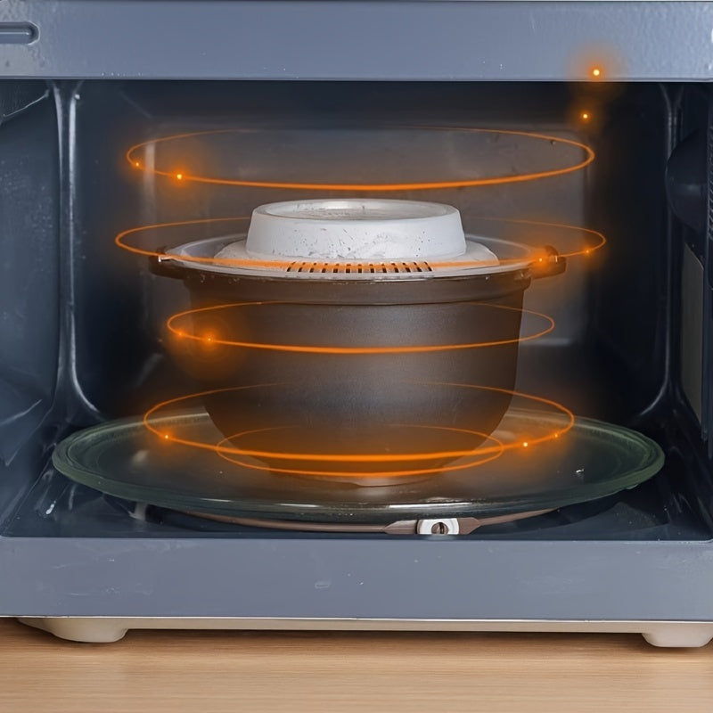 Microwave Rice Cooker Non-Stick BPA-Free Single Serving Lunch Box 29oz