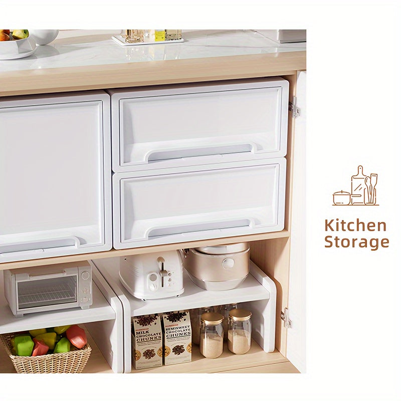 Stackable Plastic Storage Box for Clothes Toys Snacks Books and Sundries