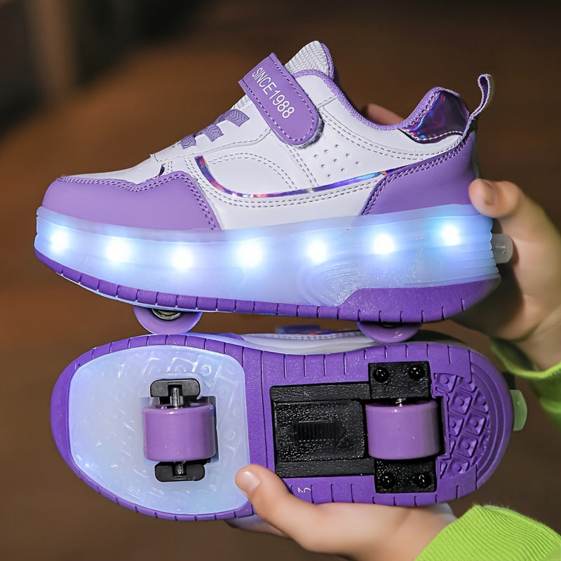 Kids LED Light-Up Shoes for Boys and Girls Breathable Durable All-Season Casual Running Shoes