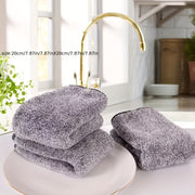 Bamboo Charcoal Cleaning Towels Set of 3 or 6 Ultra-Fine Absorbent Fiber Household Drying