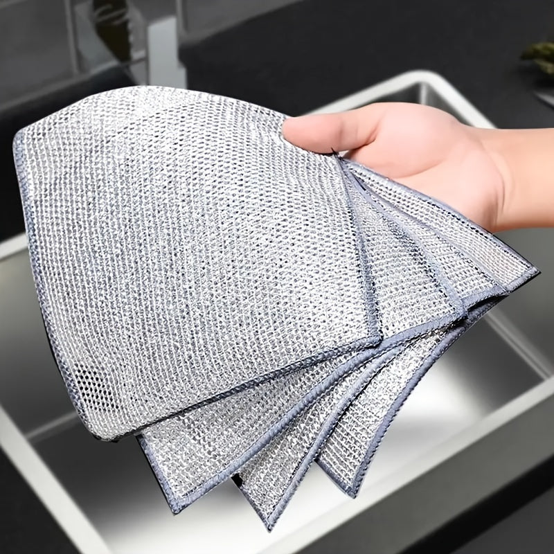 50 Pack Microfiber Dish Scrub Pads Dual-Sided Kitchen Cleaning Towels