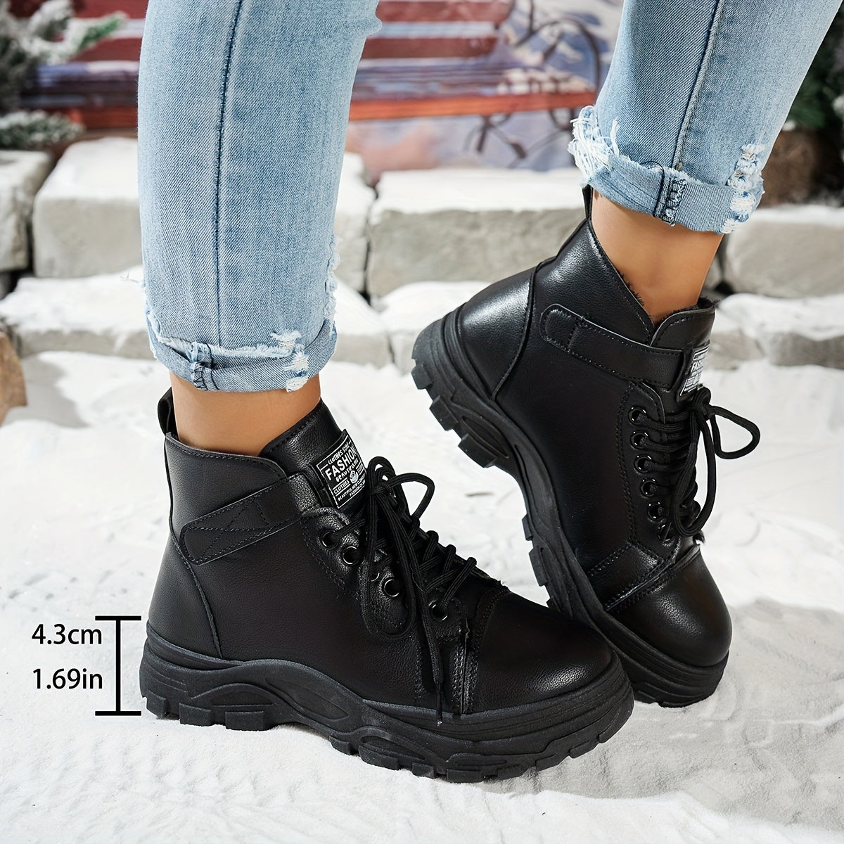 Women's Snow Boots Synthetic Cover Slip-Resistant Ankle Casual Cold Weather