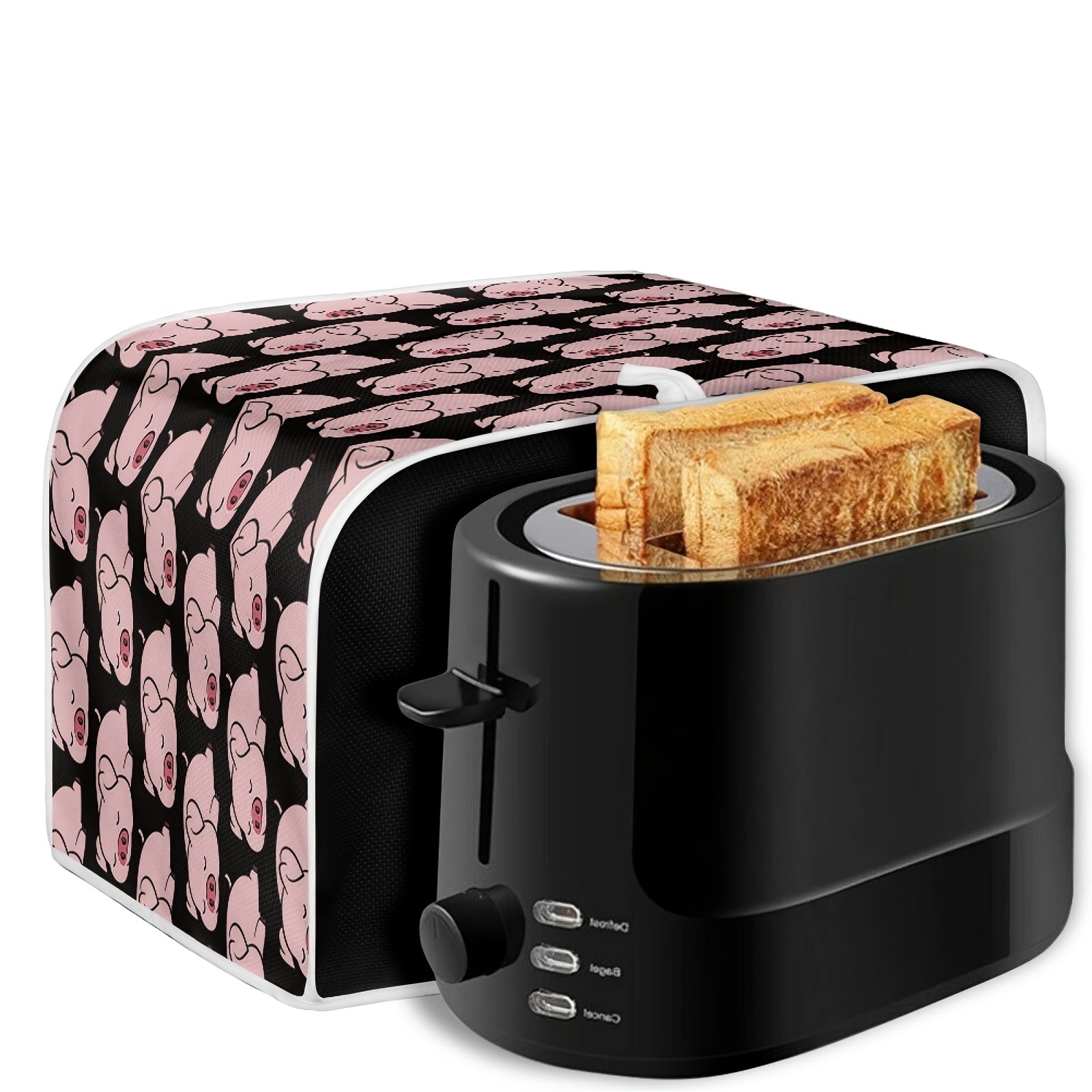 Pig Print Toaster Cover Dustproof Anti-Fingerprint Oil-Resistant Washable Kitchen Protector