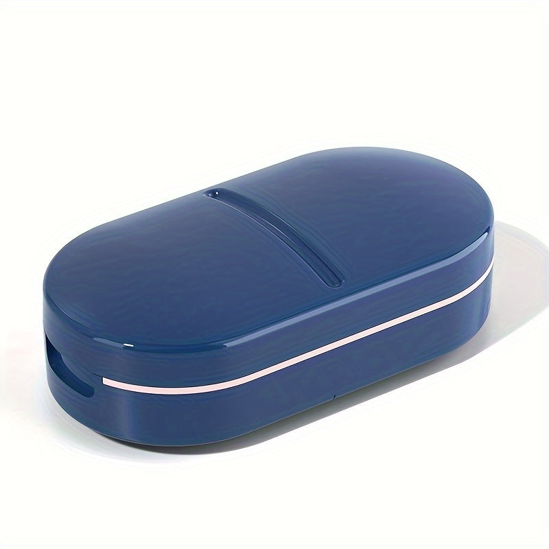 Portable Mini Pill Cutter and Storage Box with Dust Separator