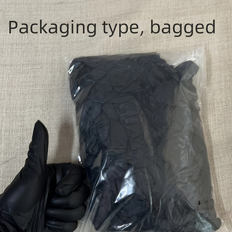 Guantes negros de nitrilo impermeables, libres de látex, para limpieza de cocina