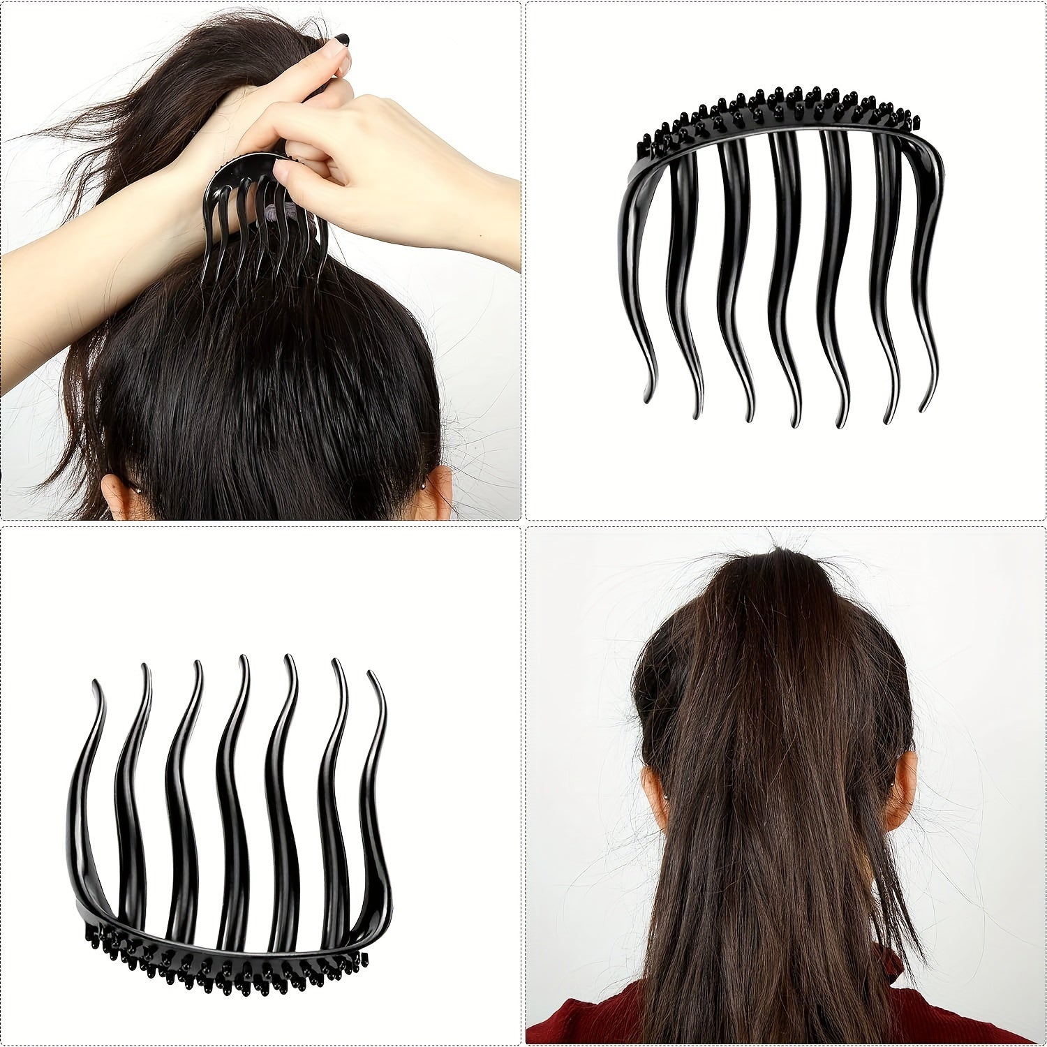 16 Pieces Hair Bump Up Volume Inserts for Women Styling Tools and Combs