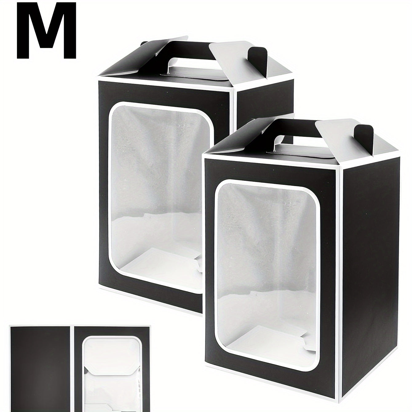 2 Cake Boxes with Clear Windows for Baked Goods Pastries and Party Favors