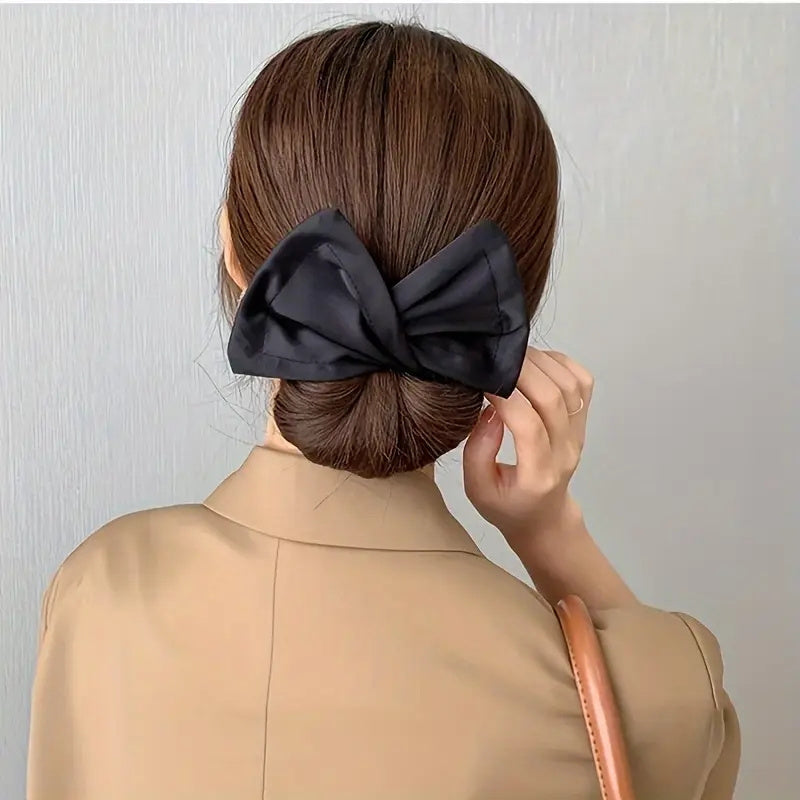 Bohemian Hair Bun Maker Headband with French Curling Iron Polyester Fiber Hair Accessory