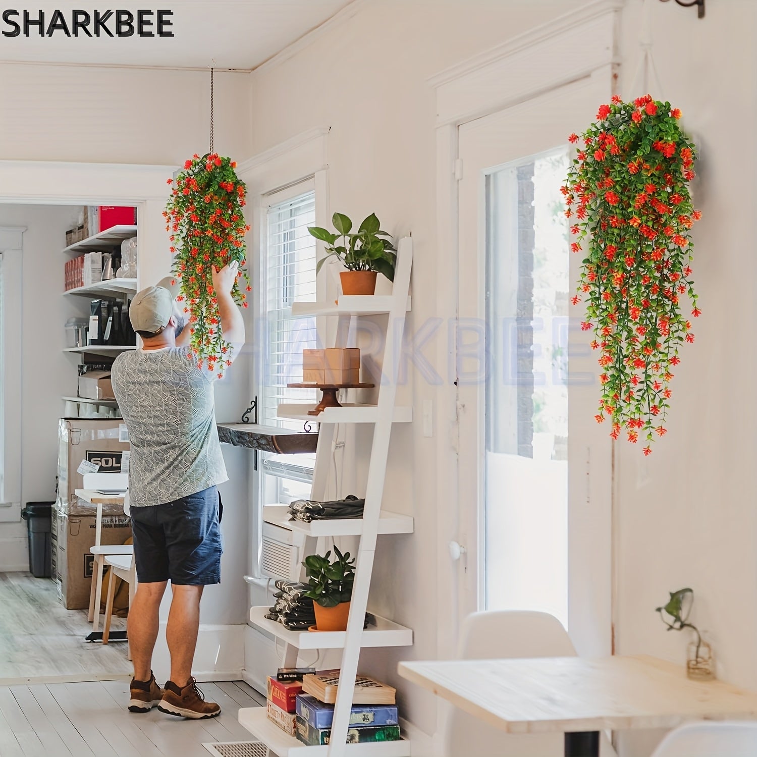 Искусственный набор висящих растений 3 шт. Искусственные стебли эвкалипта для внутреннего и наружного декора